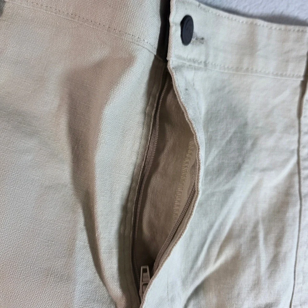 Wrangler‎ ATG Women's Canvas Hike Shorts Pelican Beige Cotton Linen Size 20